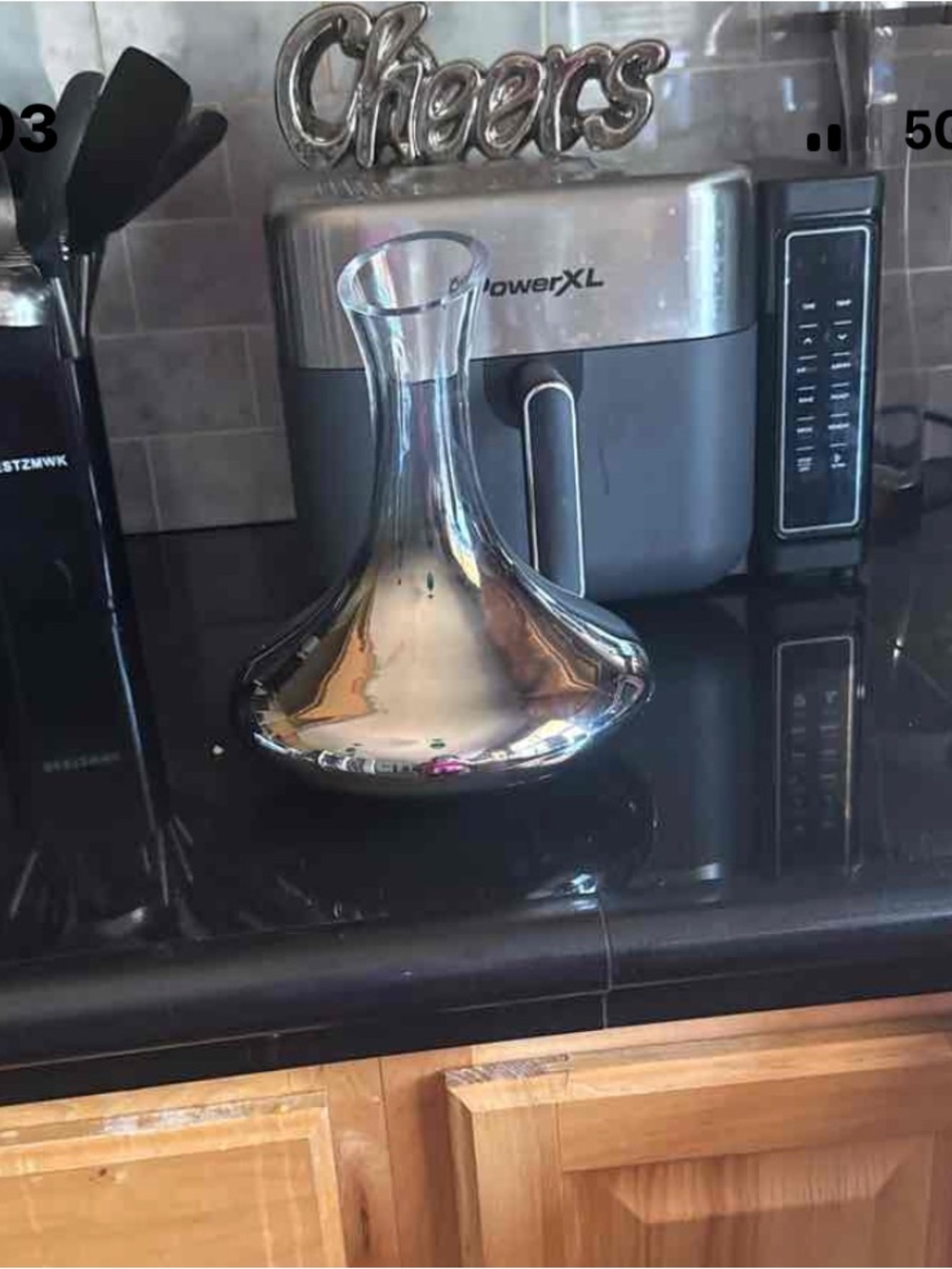 Stainless Steel Wine Decanter - Silver